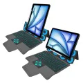 Калъф за iPad Air 11 2024/2025 - Techsuit - KeyTab Pro + протектор за екран (с RGB безжична клавиатура/държач за писалка) - Черен