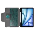 Калъф за iPad Air 11 2024/2025 - Techsuit - KeyTab Pro + протектор за екран (с RGB безжична клавиатура/държач за писалка) - Черен