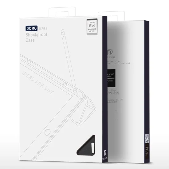 Калъф за iPad Air 11 (2026/2025/2024) / iPad Air 5 / 4 - Domo Series (със държач за Apple Pencil) - Dux Ducis - Черен
