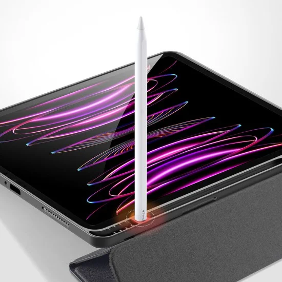 Калъф за iPad Air 11 (2026/2025/2024) / iPad Air 5 / 4 - Domo Series (със държач за Apple Pencil) - Dux Ducis - Черен