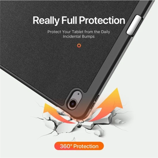 Калъф за iPad Air 13 (2026/2025/2024) - Domo Series (със държач за Apple Pencil) - Dux Ducis - Черен