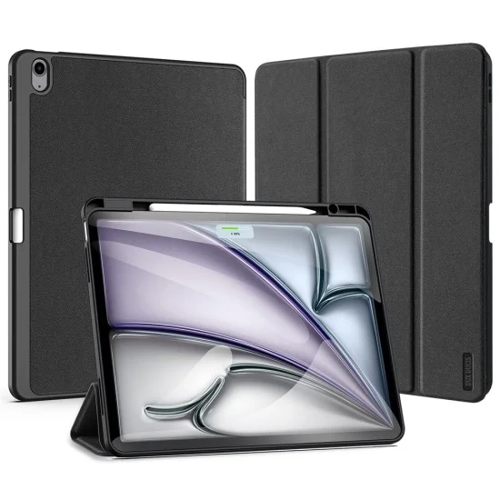 Калъф за iPad Air 13 (2026/2025/2024) - Domo Series (със държач за Apple Pencil) - Dux Ducis - Черен