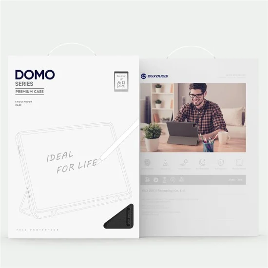 Калъф за iPad Air 13 (2026/2025/2024) - Domo Series (със държач за Apple Pencil) - Dux Ducis - Черен
