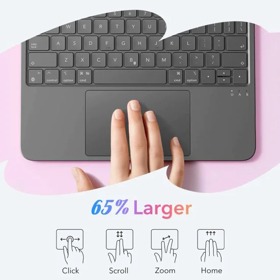 Калъф за iPad Air – ESR Flex Keyboard – Тъмносив
