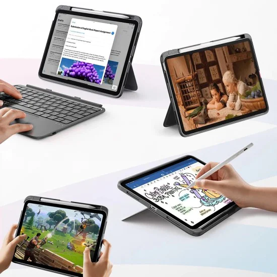 Калъф за iPad Air – ESR Flex Keyboard – Тъмносив