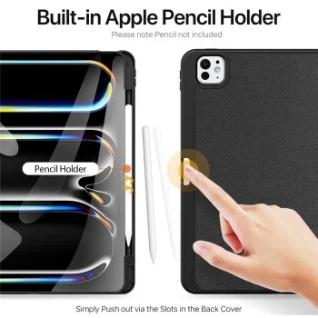 Калъф за iPad Pro 13 (2025/2024) - Domo Series (със държач за Apple Pencil) - Dux Ducis - Черен