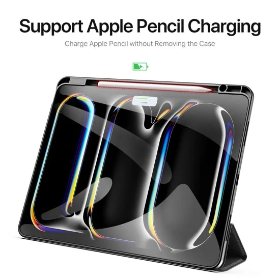 Калъф за iPad Pro 13 (2025/2024) - Domo Series (със държач за Apple Pencil) - Dux Ducis - Черен