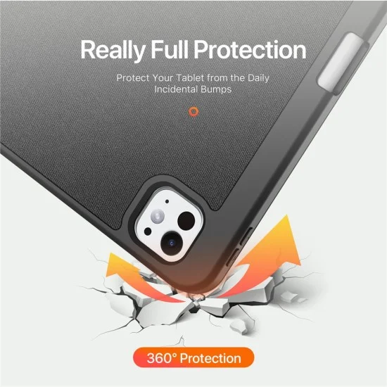 Калъф за iPad Pro 13 (2025/2024) - Domo Series (със държач за Apple Pencil) - Dux Ducis - Черен