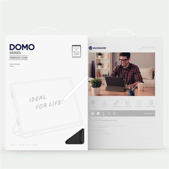 Калъф за iPad Pro 13 (2025/2024) - Domo Series (със държач за Apple Pencil) - Dux Ducis - Черен
