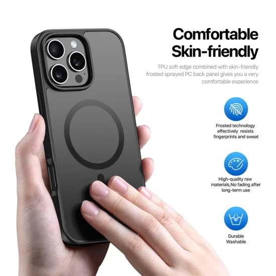Калъф за iPhone 16 Pro Max - Yind MagSafe Series - Dux Ducis - Черен