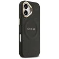 Калъф за iPhone 17 - Guess Peony Hot Stamp MagSafe (GUHMP17SPSAMSECK) - Черно