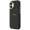 Калъф за iPhone 17 - Guess Peony Hot Stamp MagSafe (GUHMP17SPSAMSECK) - Черно