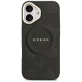 Калъф за iPhone 17 - Guess Peony Hot Stamp MagSafe (GUHMP17SPSAMSECK) - Черно