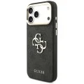 Калъф за iPhone 17 Pro - Big 4G Classic Logo & Big Strap Metal Buttons (GUHCP18LP4G4BCSK) - Guess - Черен