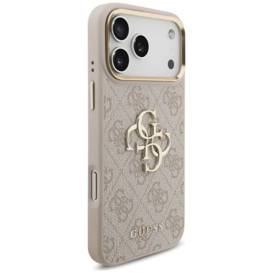 Калъф за iPhone 17 Pro - Big 4G Classic Logo & Big Strap Metal Buttons (GUHCP18LP4G4BCSP) - Guess - Розов
