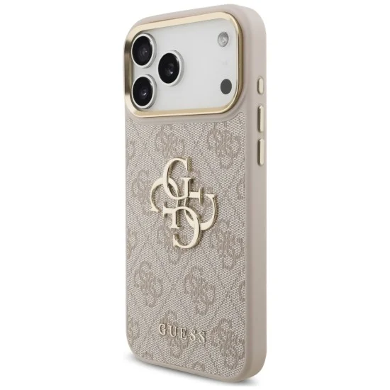 Калъф за iPhone 17 Pro - Big 4G Classic Logo & Big Strap Metal Buttons (GUHCP18LP4G4BCSP) - Guess - Розов