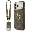 Калъф за iPhone 17 Pro - Big 4G Classic Logo & Big Strap Metal Buttons (GUHCP18LP4G4BCSW) - Guess - Кафяв