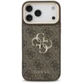 Калъф за iPhone 17 Pro - Big 4G Classic Logo & Big Strap Metal Buttons (GUHCP18LP4G4BCSW) - Guess - Кафяв
