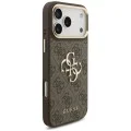 Калъф за iPhone 17 Pro - Big 4G Classic Logo & Big Strap Metal Buttons (GUHCP18LP4G4BCSW) - Guess - Кафяв