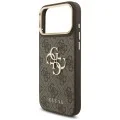 Калъф за iPhone 17 Pro - Big 4G Classic Logo & Big Strap Metal Buttons (GUHCP18LP4G4BCSW) - Guess - Кафяв