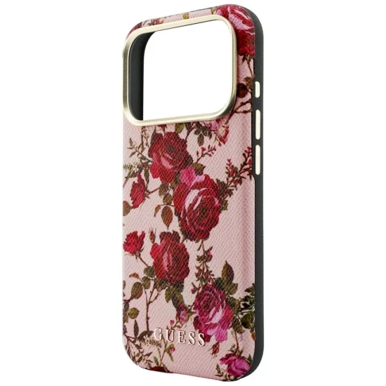 Калъф за iPhone 17 Pro - Blossom Roses Print MagSafe (GUHMP18L6PWGTBEP) - Guess - Розов