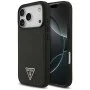 Калъф за iPhone 17 Pro - Croco Triangle Logo MagSafe (GUHMP18LPCRTHCK) - Guess - Черен