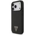 Калъф за iPhone 17 Pro - Croco Triangle Logo MagSafe (GUHMP18LPCRTHCK) - Guess - Черен