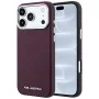 Калъф за телефон за iPhone 18 Pro / iPhone 17 Pro Grained Leather Elongated Logo MagSafe (KLHMP18LPSWGKLR) - Karl Lagerfeld - Бордо