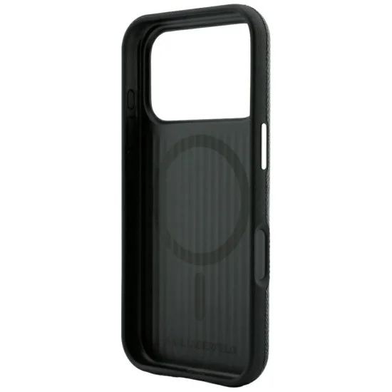 Калъф за iPhone 17 Pro - Grained Leather Embossed Ring MagSafe (KLHMP18L6PWBKECK) - Karl Lagerfeld - Черен
