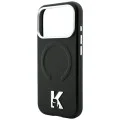 Калъф за iPhone 17 Pro - Grained Leather Embossed Ring MagSafe (KLHMP18L6PWBKECK) - Karl Lagerfeld - Черен
