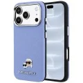 Калъф за iPhone 17 Pro - Grained Leather KC Heads Metal MagSafe (KLHMP18L6PSKCHLB) - Karl Lagerfeld - Светло син