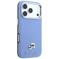 Калъф за iPhone 17 Pro - Grained Leather KC Heads Metal MagSafe (KLHMP18L6PSKCHLB) - Karl Lagerfeld - Светло син