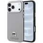 Калъф за телефон за iPhone 18 Pro / iPhone 17 Pro Grained Leather KH Metal MagSafe (KLHMP18L6PSKHLG) - Karl Lagerfeld - Сив