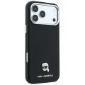 Калъф за iPhone 17 Pro - Grained Leather KH Metal MagSafe (KLHMP18L6PSKHLK) - Karl Lagerfeld - Черен