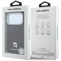 Калъф за iPhone 17 Pro - Grained Leather KH Metal MagSafe (KLHMP18L6PSKHLR) - Karl Lagerfeld - Бордо