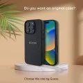 Калъф за iPhone 17 Pro - Grained Leather Ring Stand 360 Classic Logo MagSafe (GUHMP18L6PSGRSCLK) - Guess - Черен