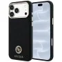 Калъф за телефон за iPhone 18 Pro / iPhone 17 Pro Grained Leather Round Strass Logo MagSafe (GUHMP18L6PSRMDEK) - Guess - Черен