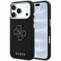 Калъф за телефон за iPhone 18 Pro / iPhone 17 Pro Grained Leather and Big Resin Logo (GUHCP18L6PSS4RGK) - Guess - Черен