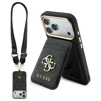 Калъф за iPhone 17 Pro - Hardcase 4G Cardslot & Big Strap MagSafe (GUBPHUP18LP4SM44CK) - Guess - Черен