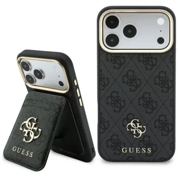 Калъф за iPhone 17 Pro - Hardcase 4G Cardslot MagSafe (GUBPHCP18LP4SM44CK) - Guess - Черен