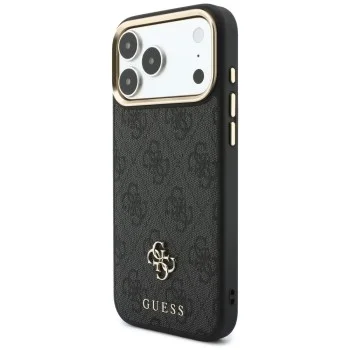 Калъф за iPhone 17 Pro - Hardcase 4G Cardslot MagSafe (GUBPHCP18LP4SM44CK) - Guess - Черен
