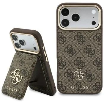 Калъф за iPhone 17 Pro - Hardcase 4G Cardslot MagSafe (GUBPHCP18LP4SM44CW) - Guess - Кафяв