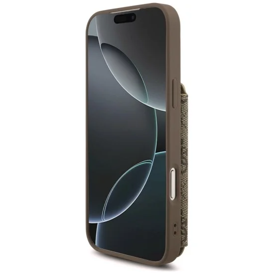 Калъф за iPhone 17 Pro - Hardcase 4G Crossbody Cardslot (GUHCP18LCB4GB) - Guess - Кафяв