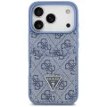 Калъф за iPhone 17 Pro - Hardcase 4G Double Card Triangle (GUHCP18LP4TPB) - Guess - Син