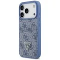 Калъф за iPhone 17 Pro - Hardcase 4G Double Card Triangle (GUHCP18LP4TPB) - Guess - Син
