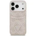 Калъф за iPhone 17 Pro - Hardcase 4G Double Card Triangle (GUHCP18LP4TPP) - Guess - Розов