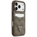 Калъф за iPhone 17 Pro - Hardcase 4G Double Card Triangle (GUHCP18LP4TPW) - Guess - Кафяв
