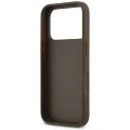 Калъф за iPhone 17 Pro - Hardcase 4G Double Card Triangle (GUHCP18LP4TPW) - Guess - Кафяв