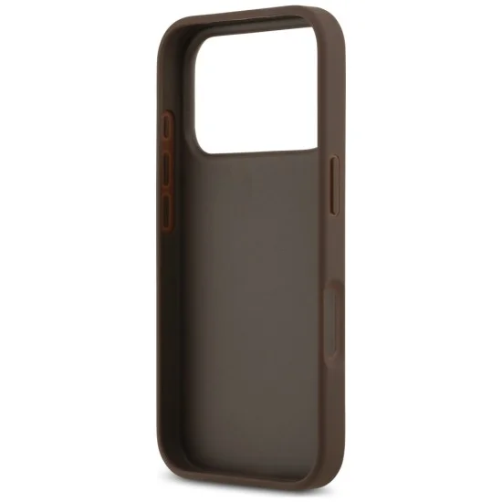 Калъф за iPhone 17 Pro - Hardcase 4G Double Card Triangle (GUHCP18LP4TPW) - Guess - Кафяв