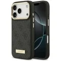 Калъф за iPhone 17 Pro - Hardcase 4G Logo Plate MagSafe (GUHMP18LU4GPRK) - Guess - Черен